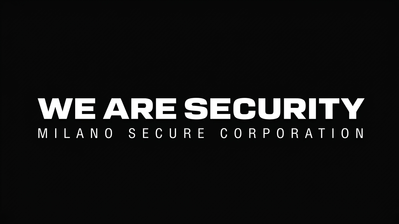 WE ARE SECURITY — Milano Secure Corporation